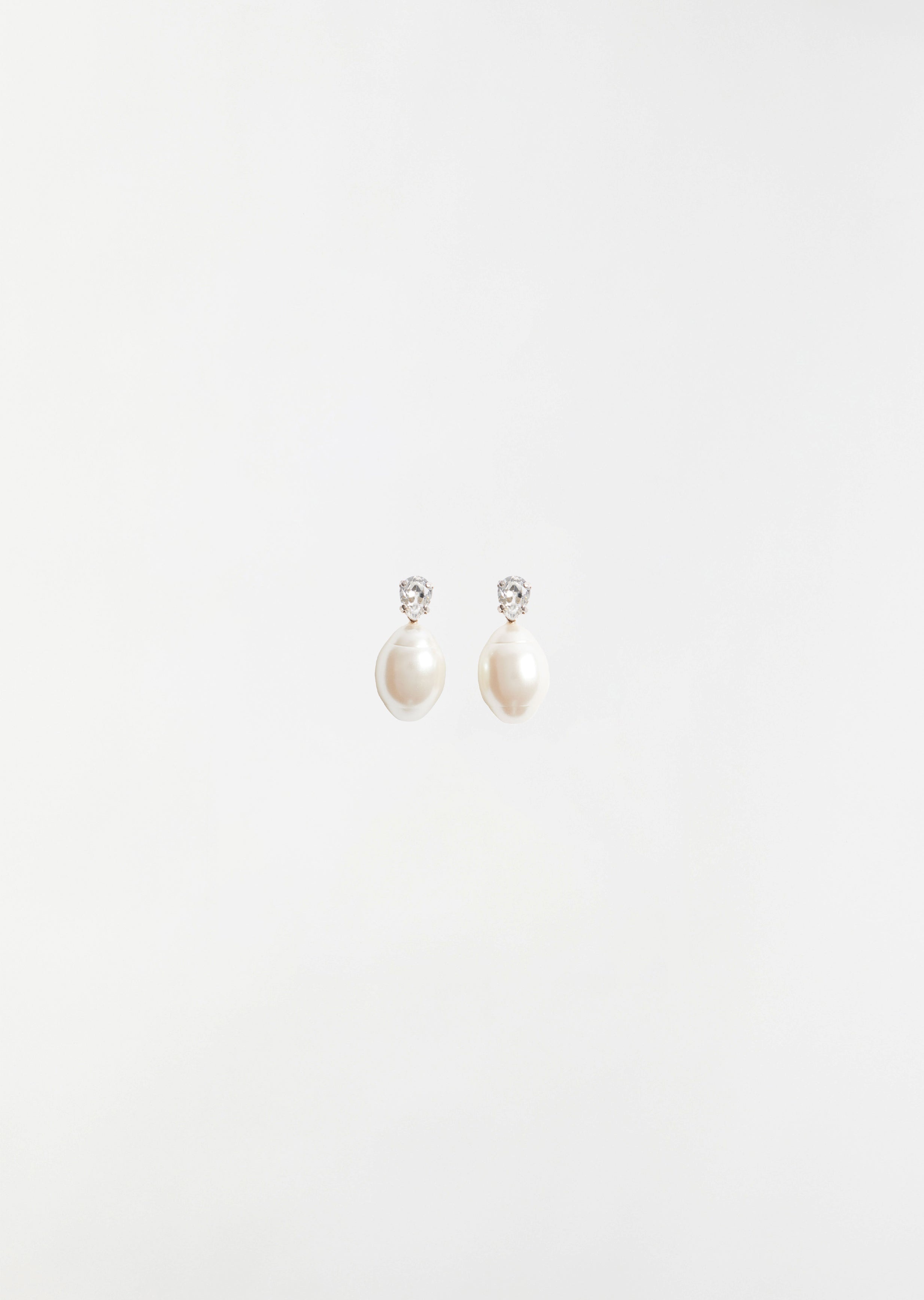 Classic Pearl & Crystal Stud Earring - 1