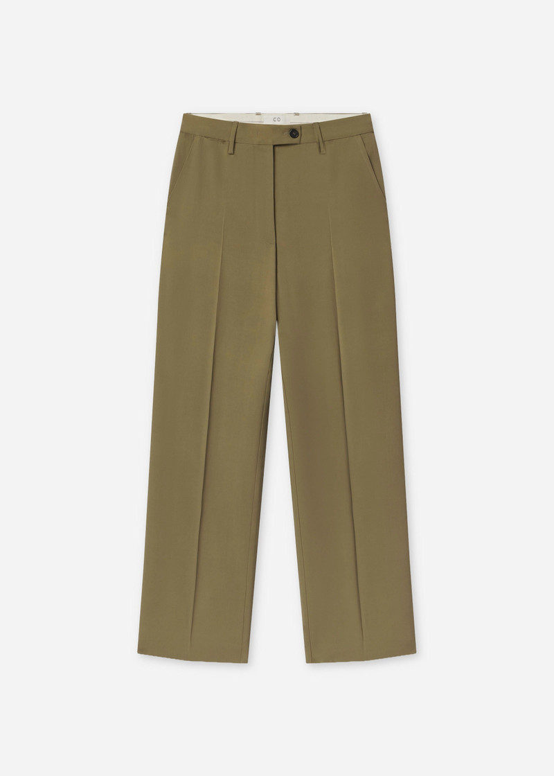 Tailored Straight-Leg Trouser in Viscose Twill 1