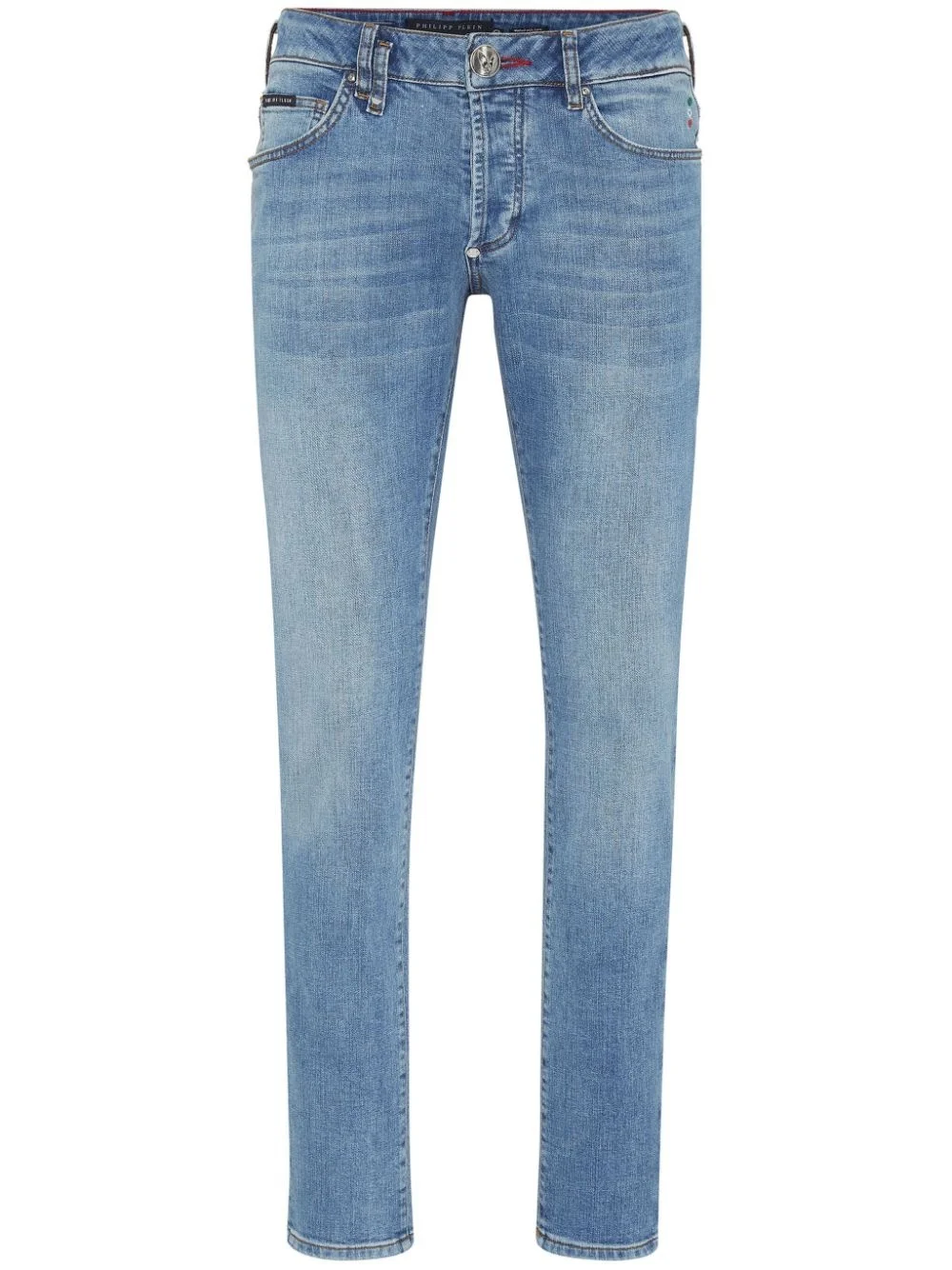 low-rise slim-fit tapered jeans - 1