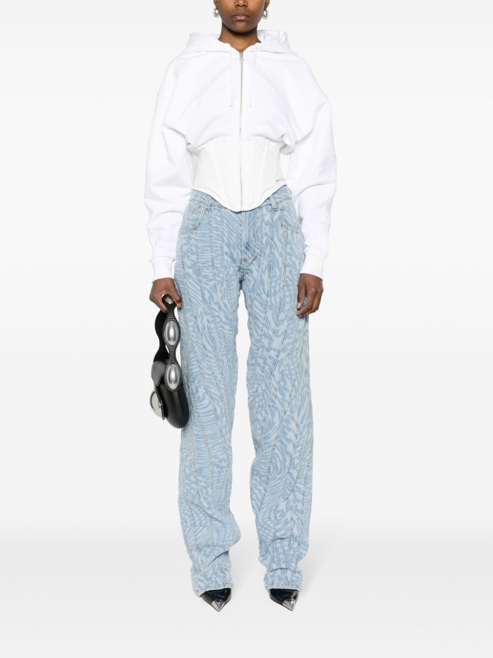 star-print tapered jeans - 2