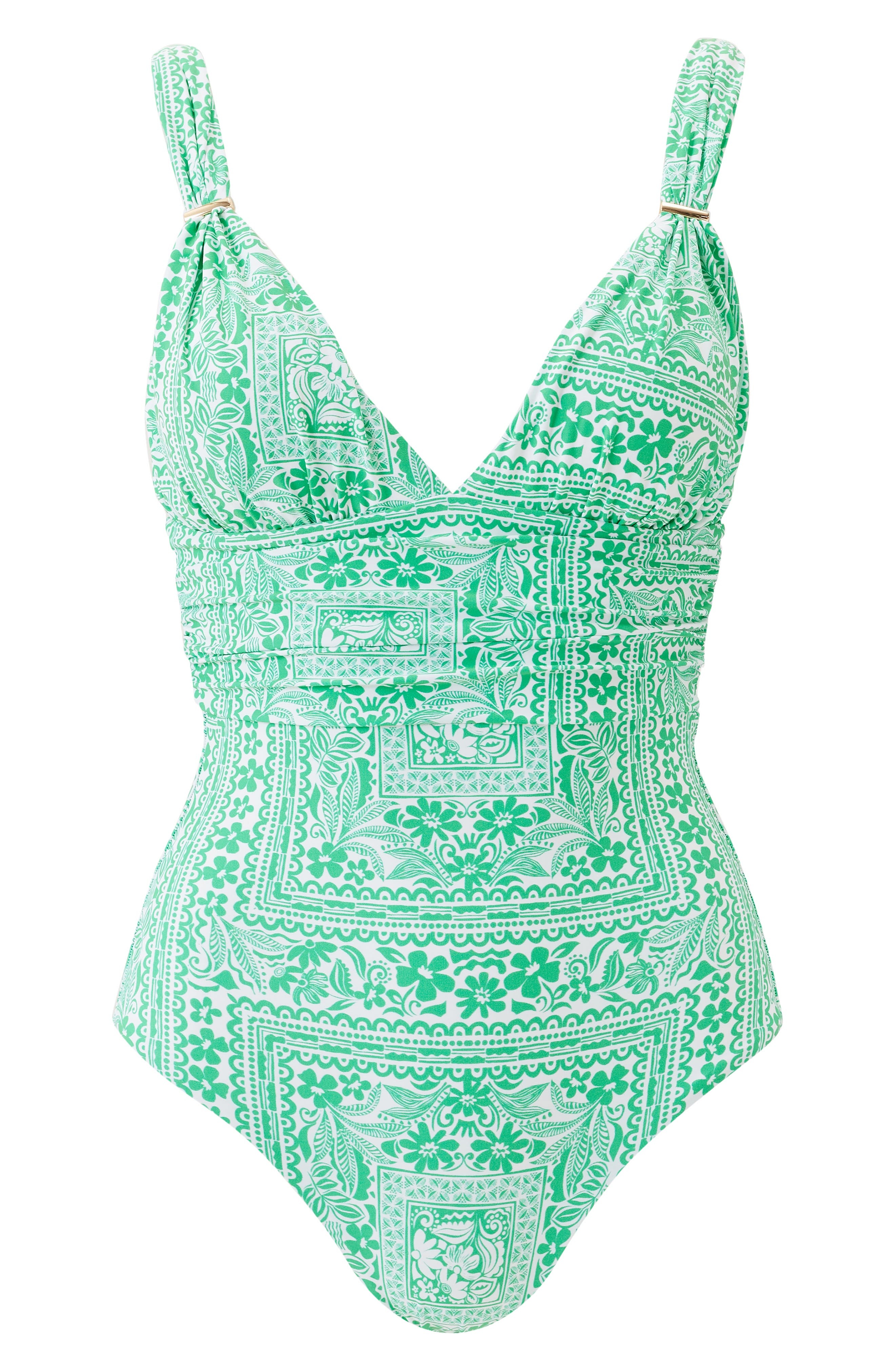 Melissa Odabash Panarea Shirred One-Piece Swimsuit in Medina at Nordstrom - 3