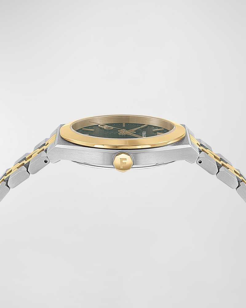 FERRAGAMO 28mm Vega New Watch with Green Dial, Two Tone outlook