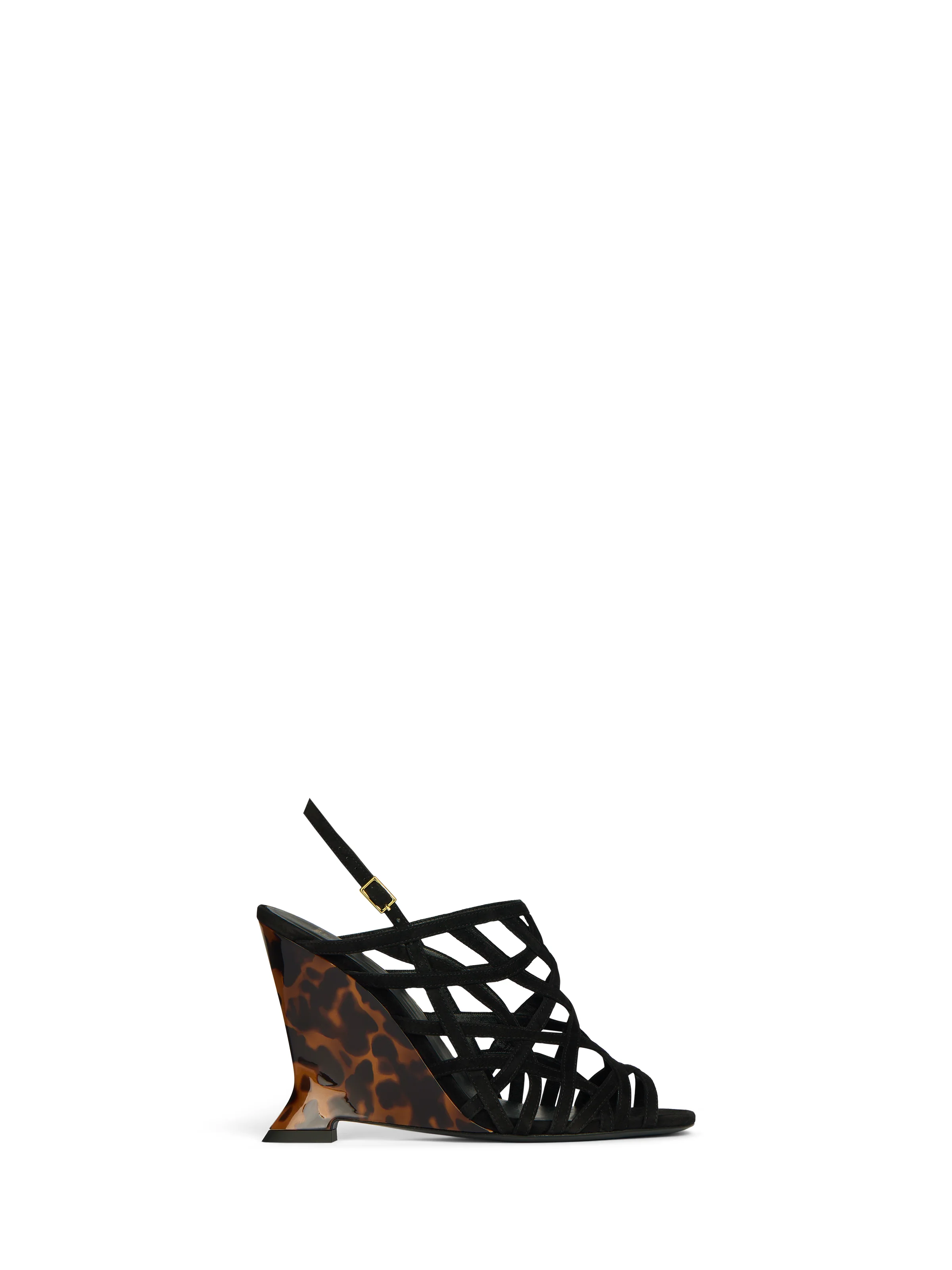 Wedge Cage sandals in suede - 1