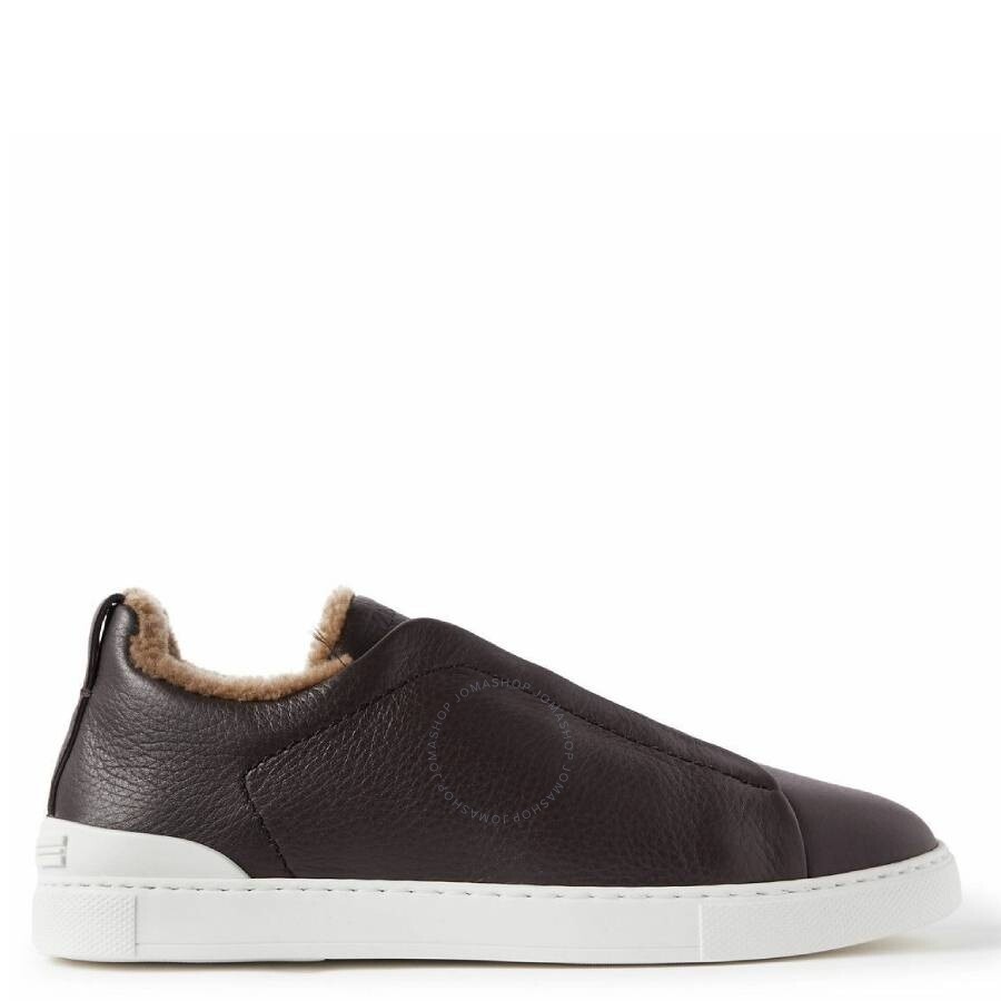 Zegna Triple Stitch Leather Sneakers - 1