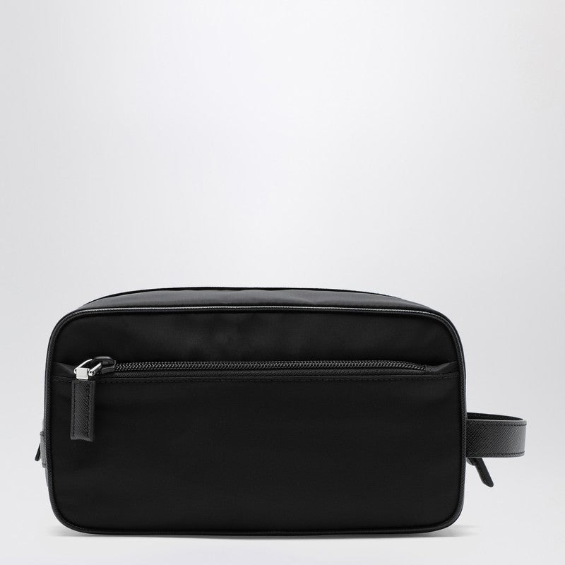 Prada Black Re-Nylon And Leather Pouch Men - 2