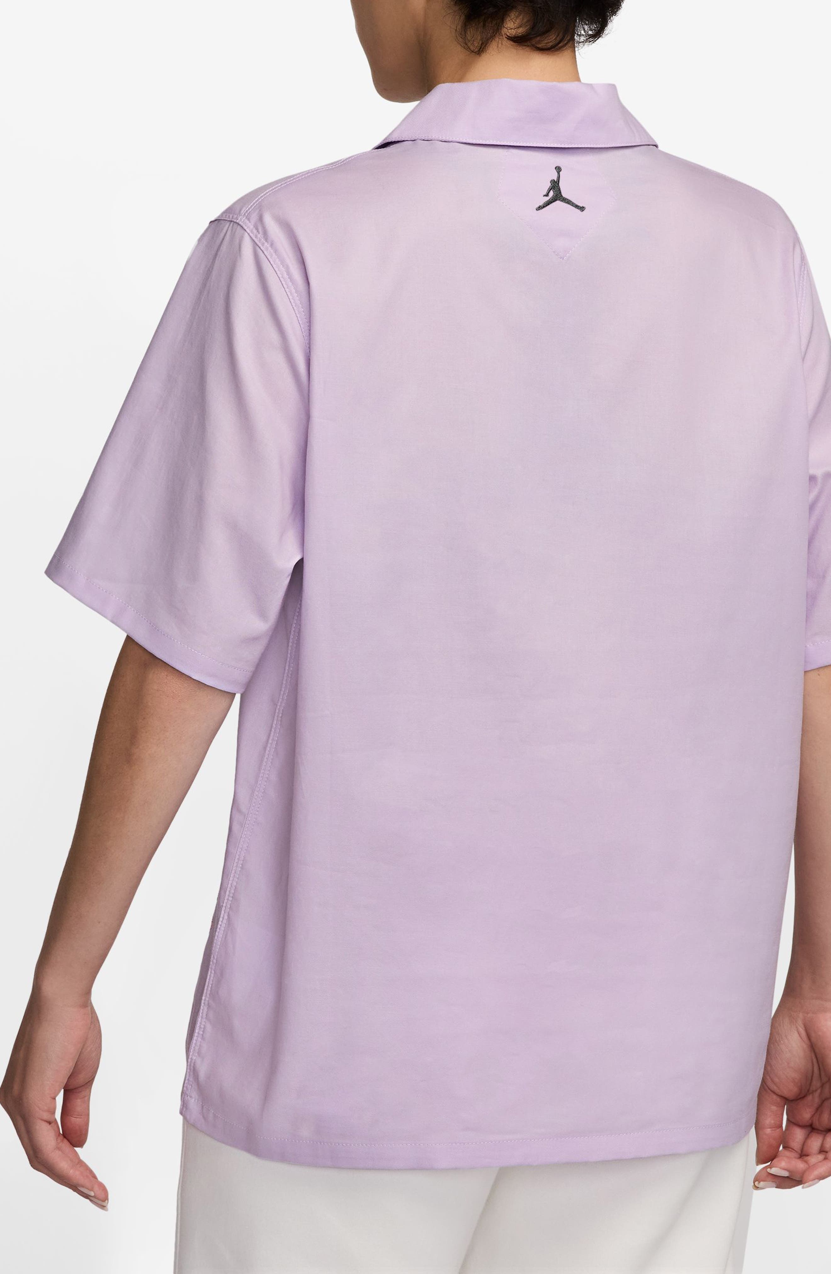Jordan Rose Embroidered Cotton Camp Shirt in Doll at Nordstrom - 2