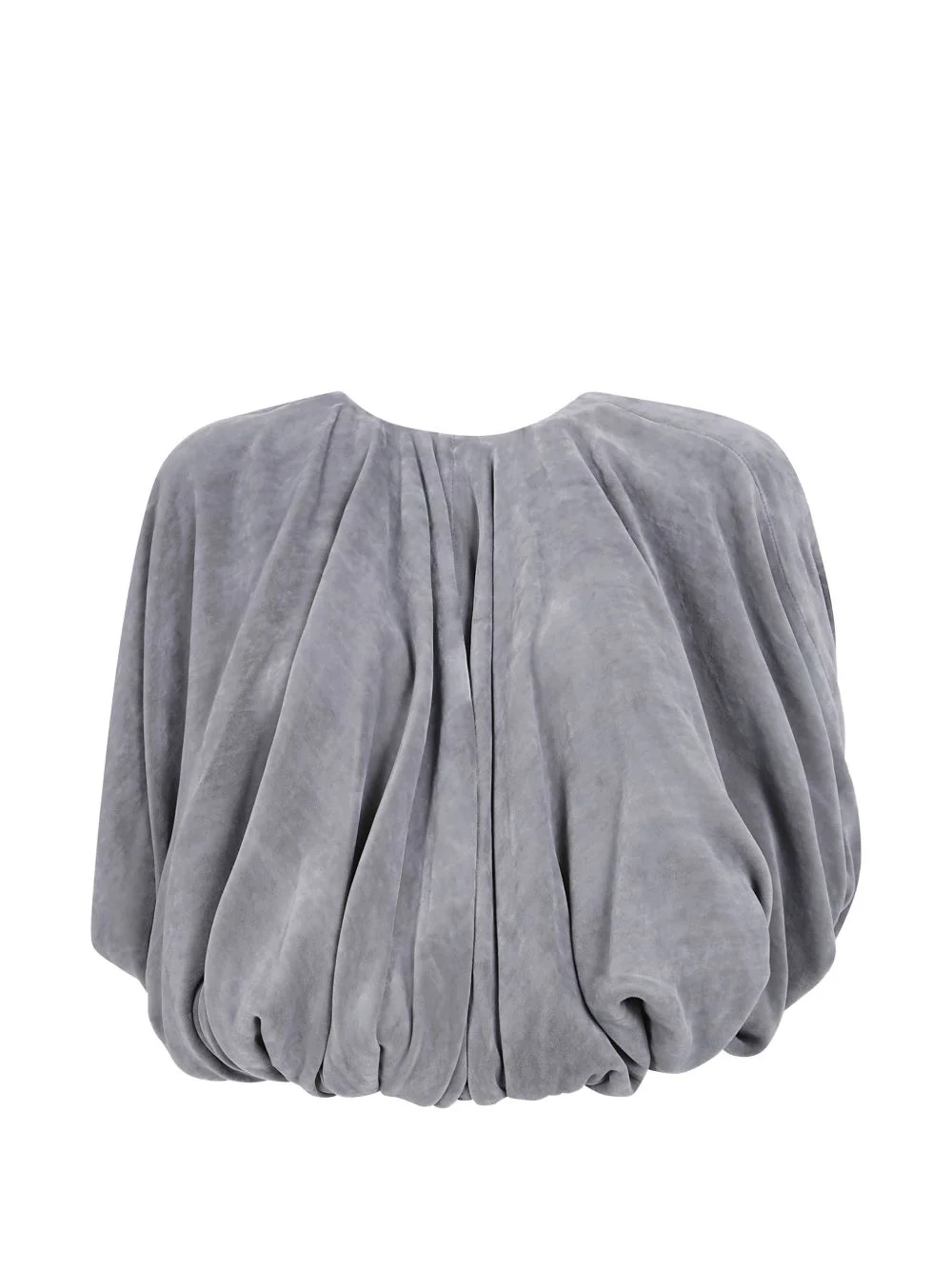 draped velvet-effect cape - 1