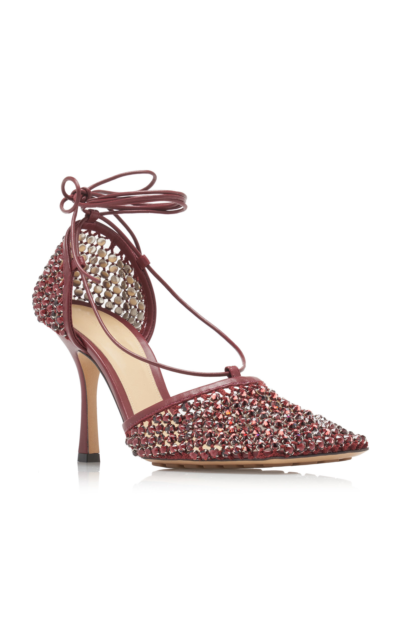 Sparkle Stretch Sandals burgundy - 6
