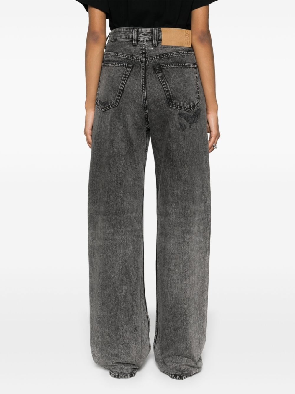 numbers-patch straight jeans - 4