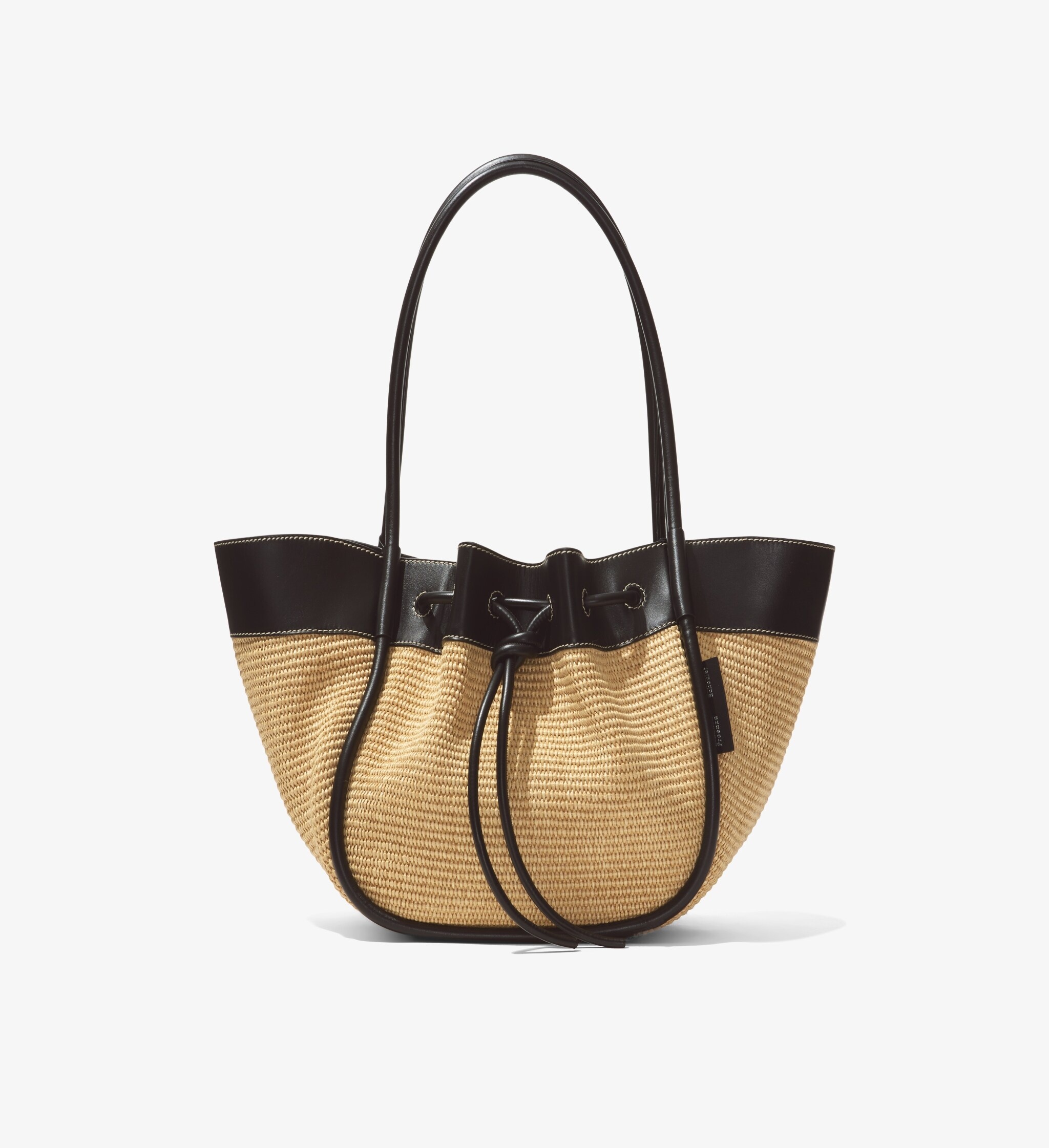 Raffia Ruched Tote - 1