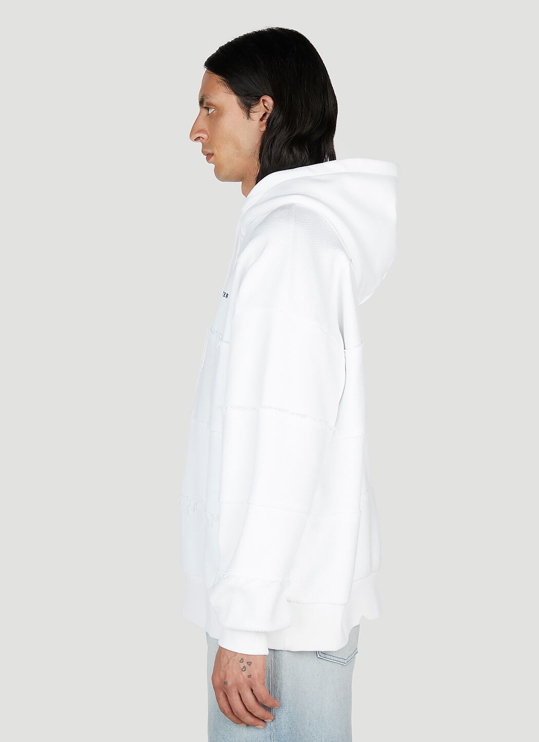 BOTTER Raw Edge Logo Hooded Sweatshirt | lncc | REVERSIBLE