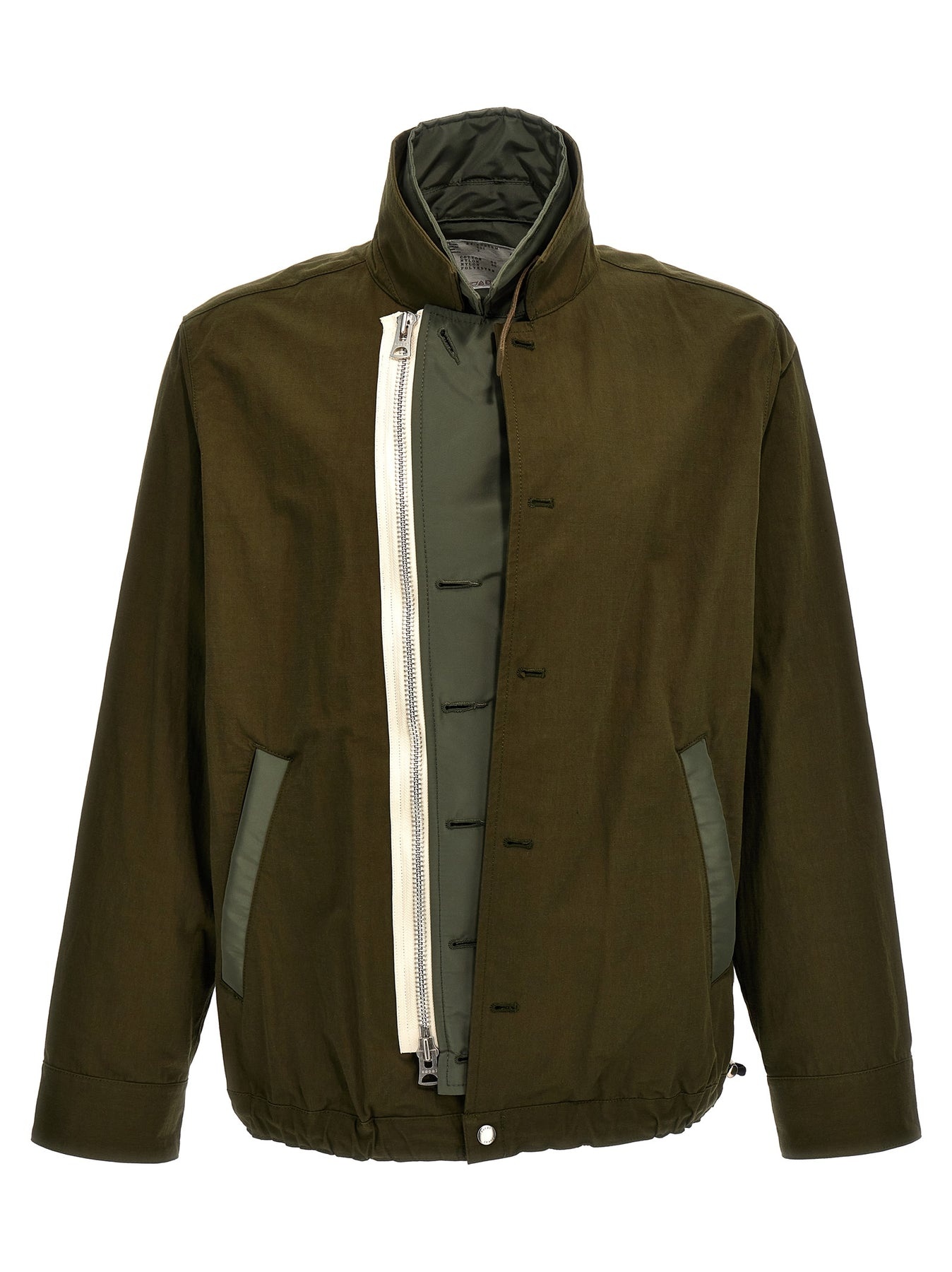 Nylon Insert Jacket Casual Jackets, Parka Green - 1