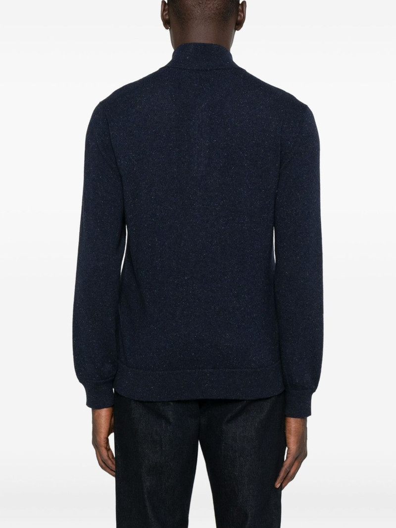 half-zip speckled sweater 4