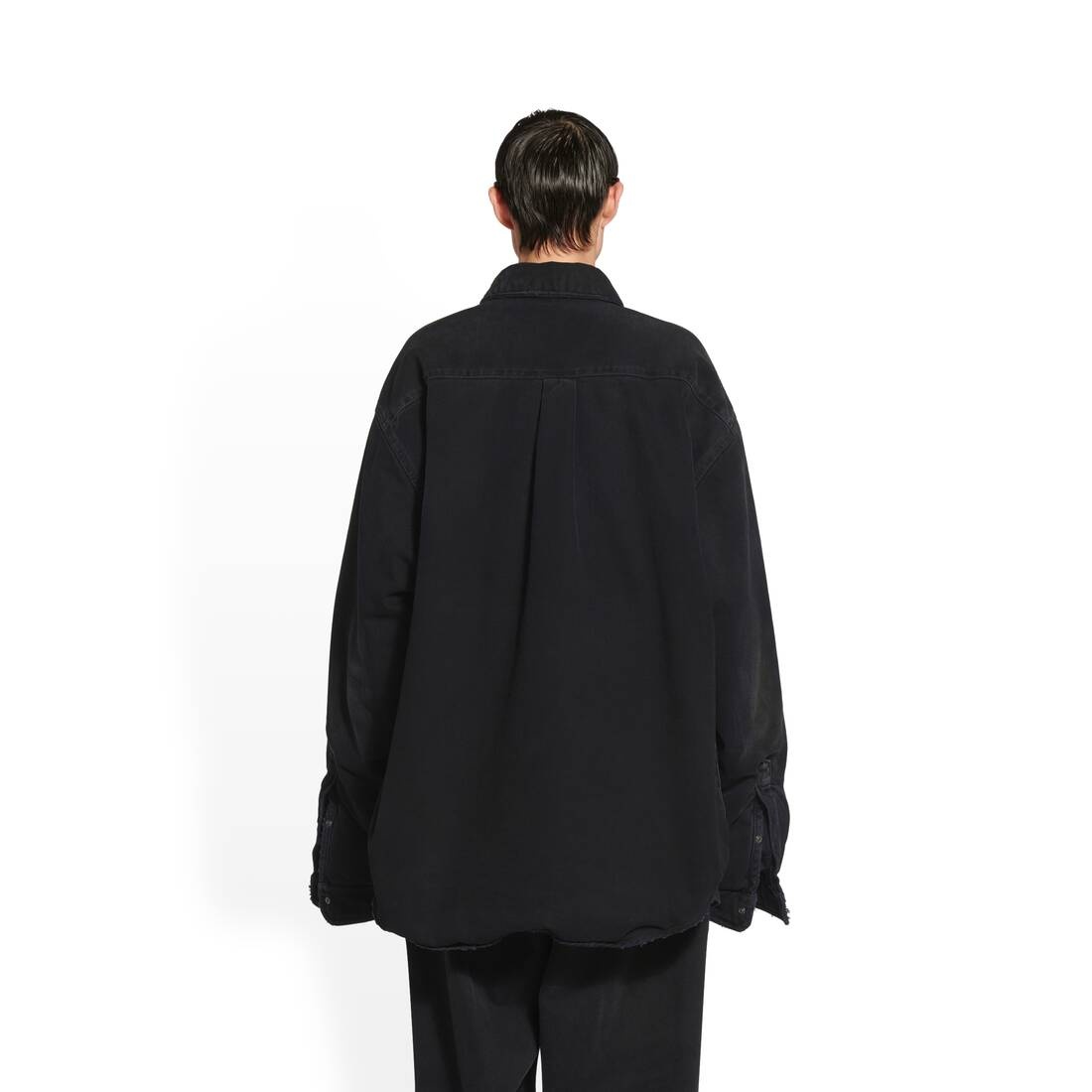 Padded Shirt in Black - 6