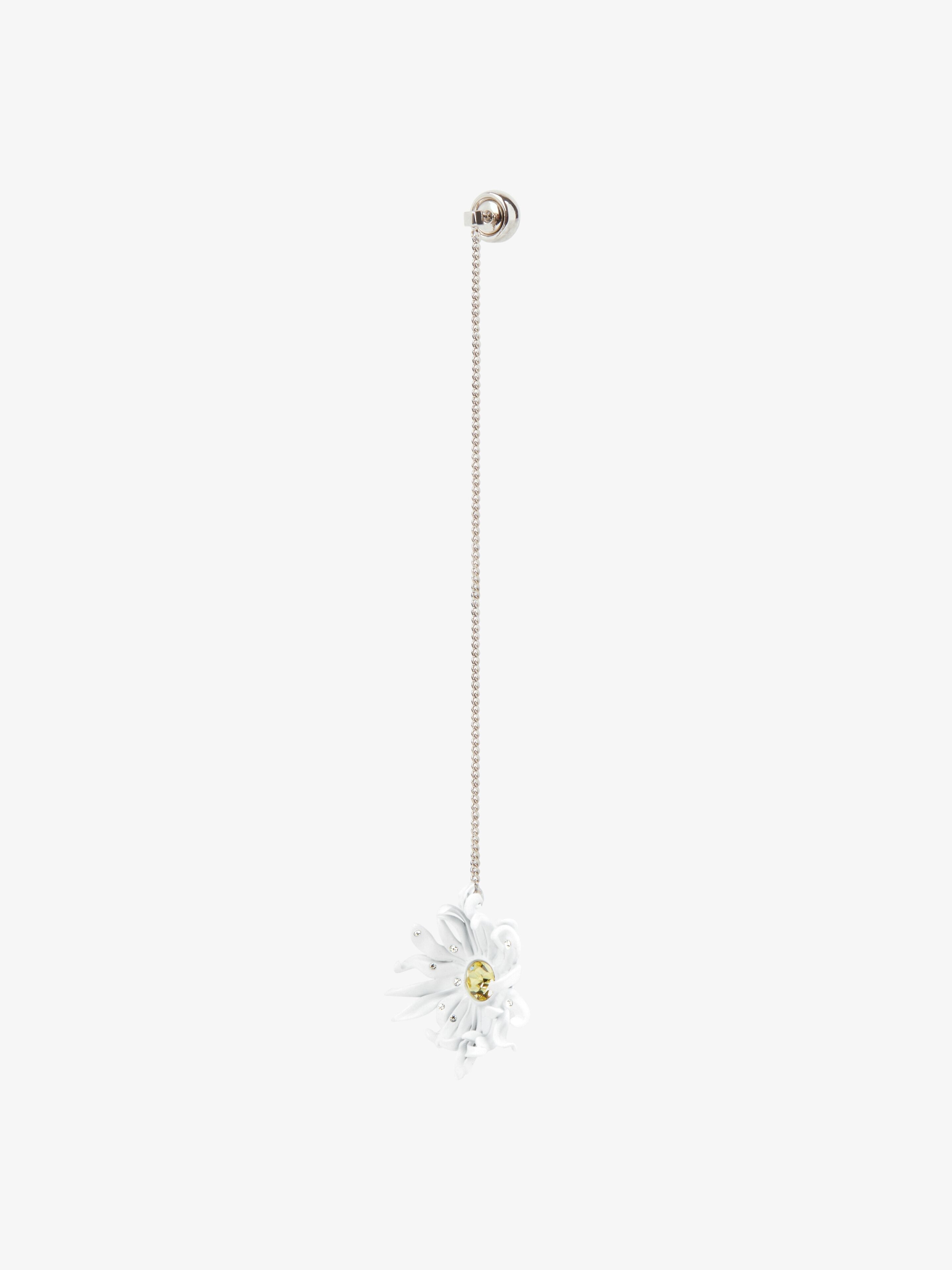 DAISY EARRING IN METAL AND ENAMEL WITH CRYSTALS - 4
