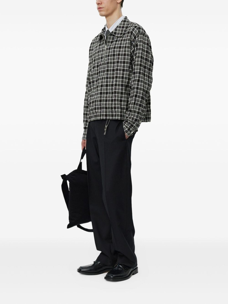 mfpen quarter-zip plaid-check shirt outlook