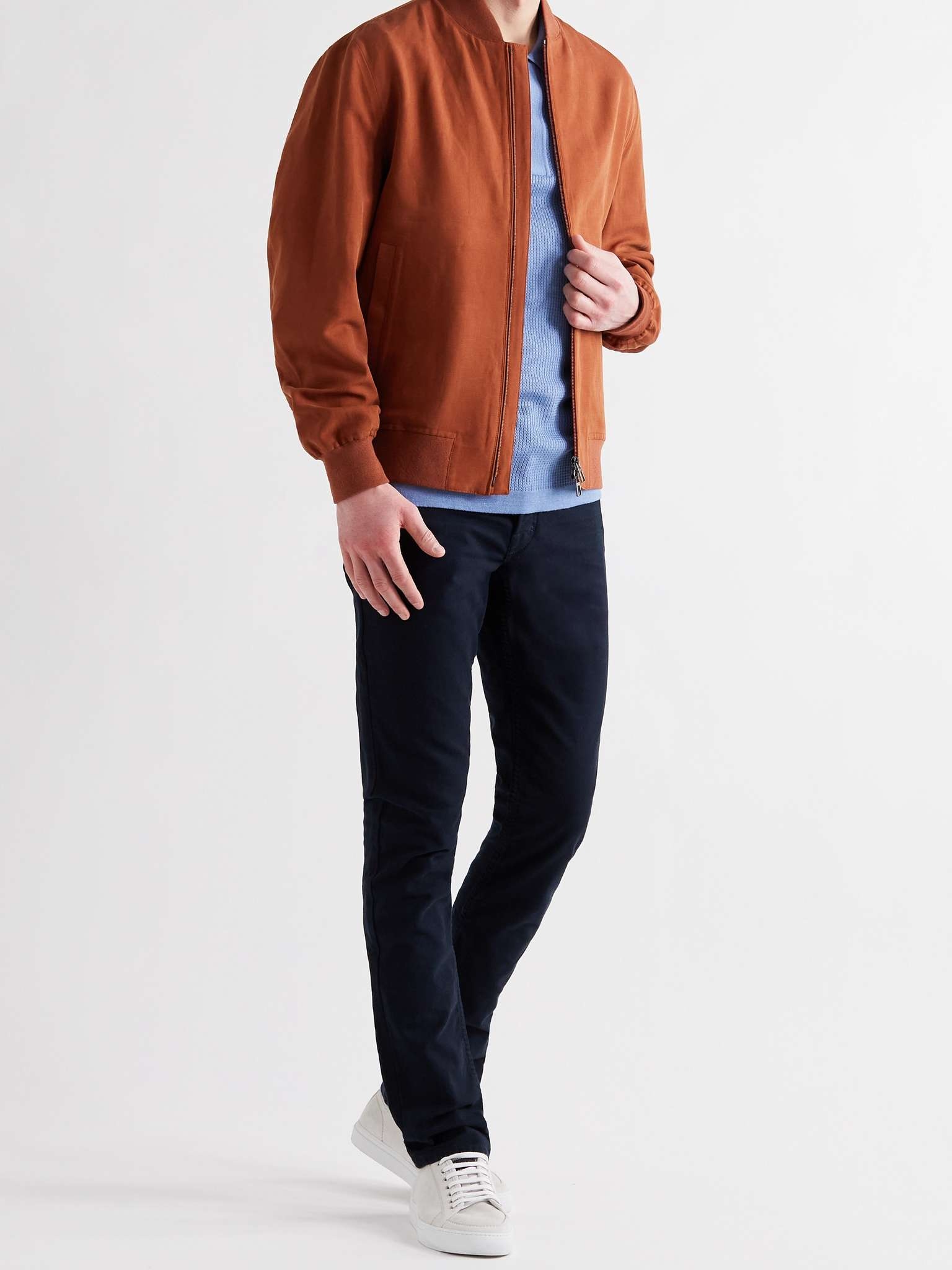 Ivy Linen and Silk-Blend Bomber Jacket - 2