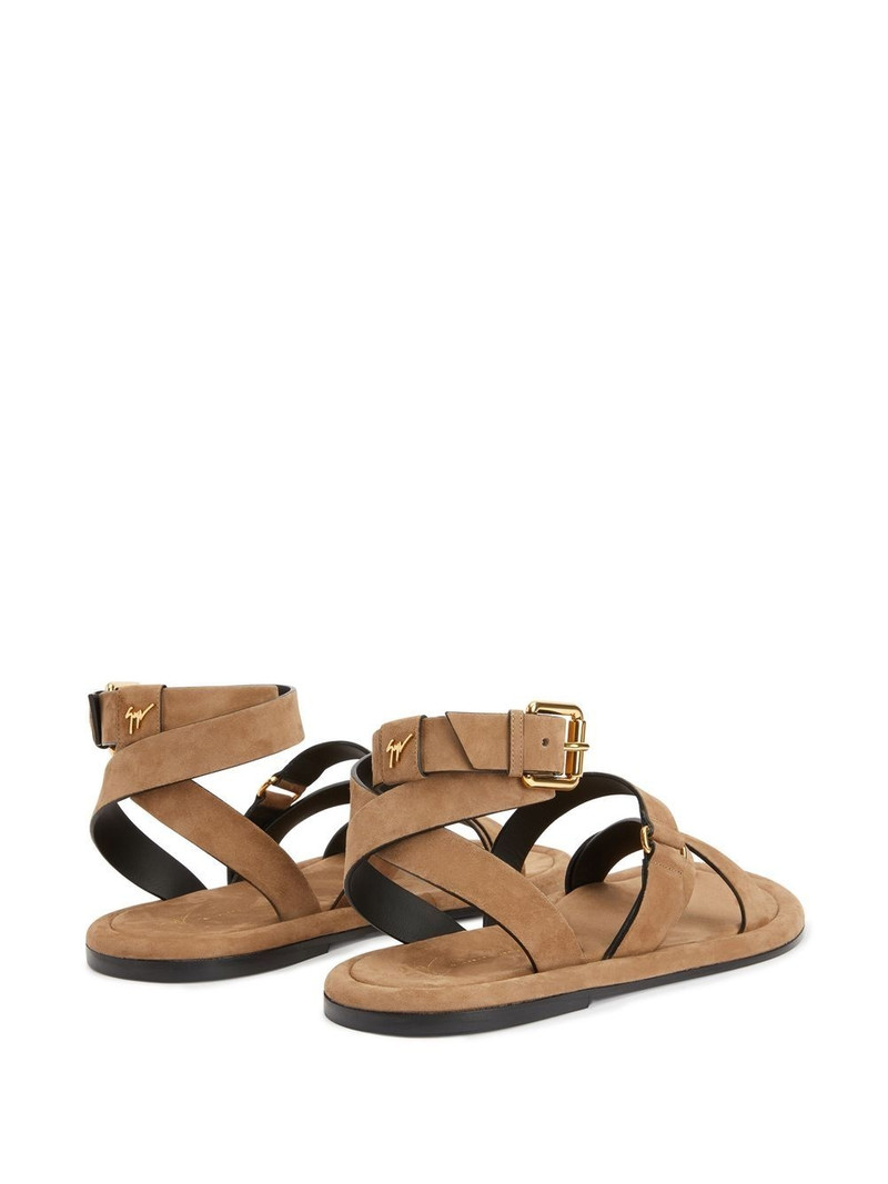 Aymon wraparound suede sandals 3