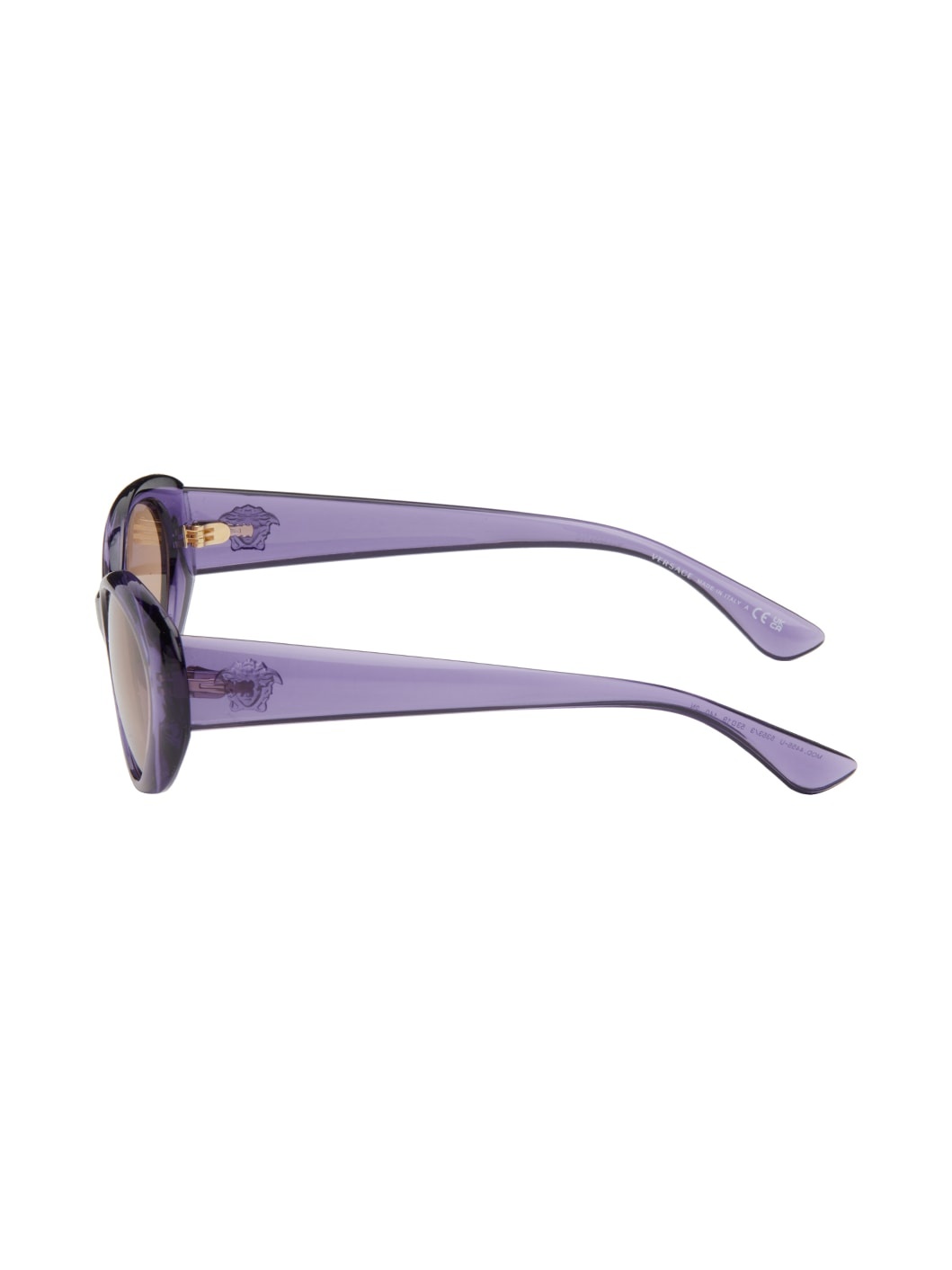 Purple 'La Medusa' Oval Sunglasses - 3