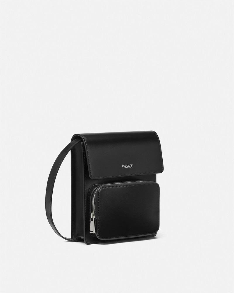 VERSACE Leather Crossbody Cargo Bag outlook