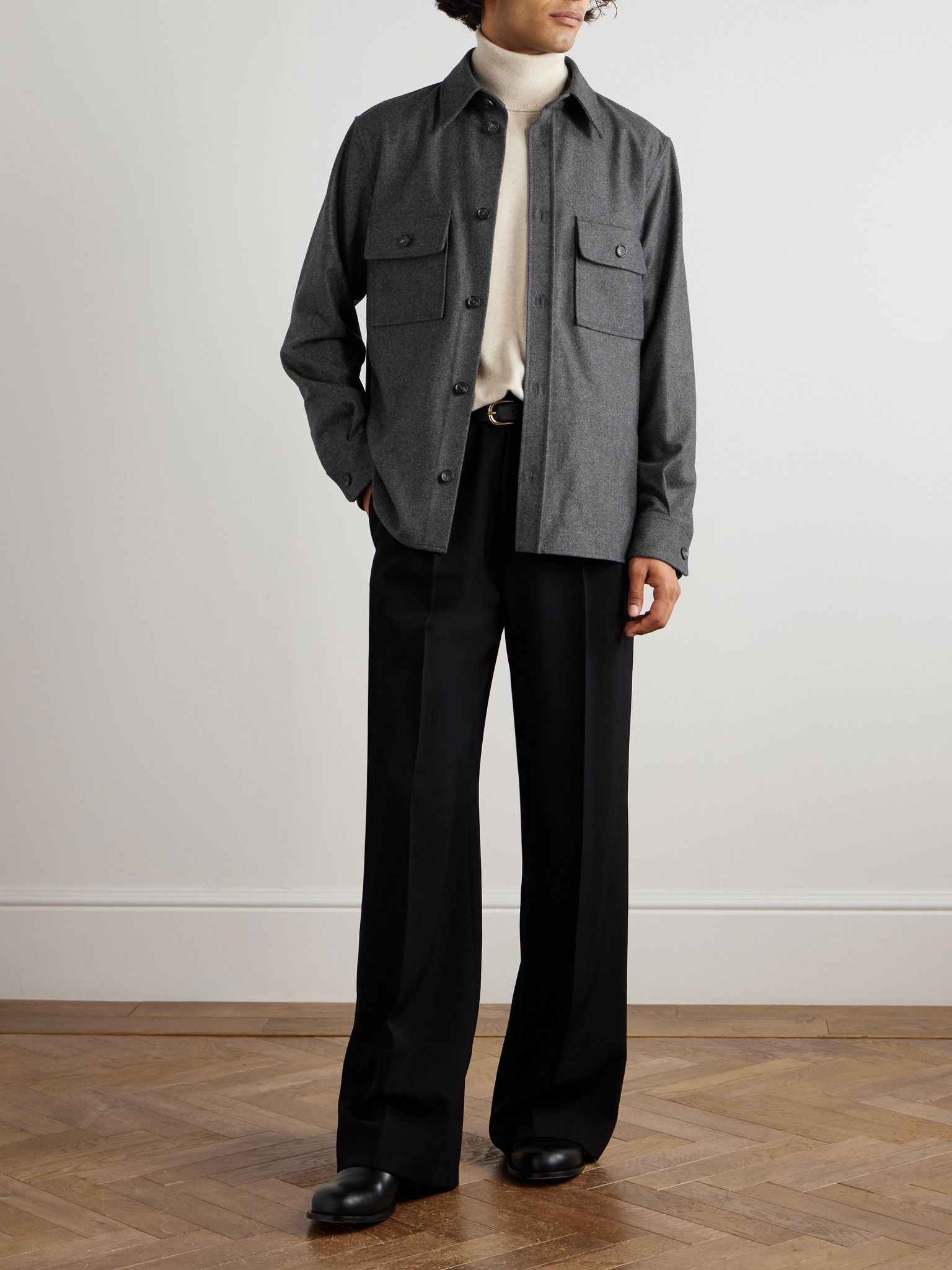 Jim Wish® Flannel Overshirt Gray - 2