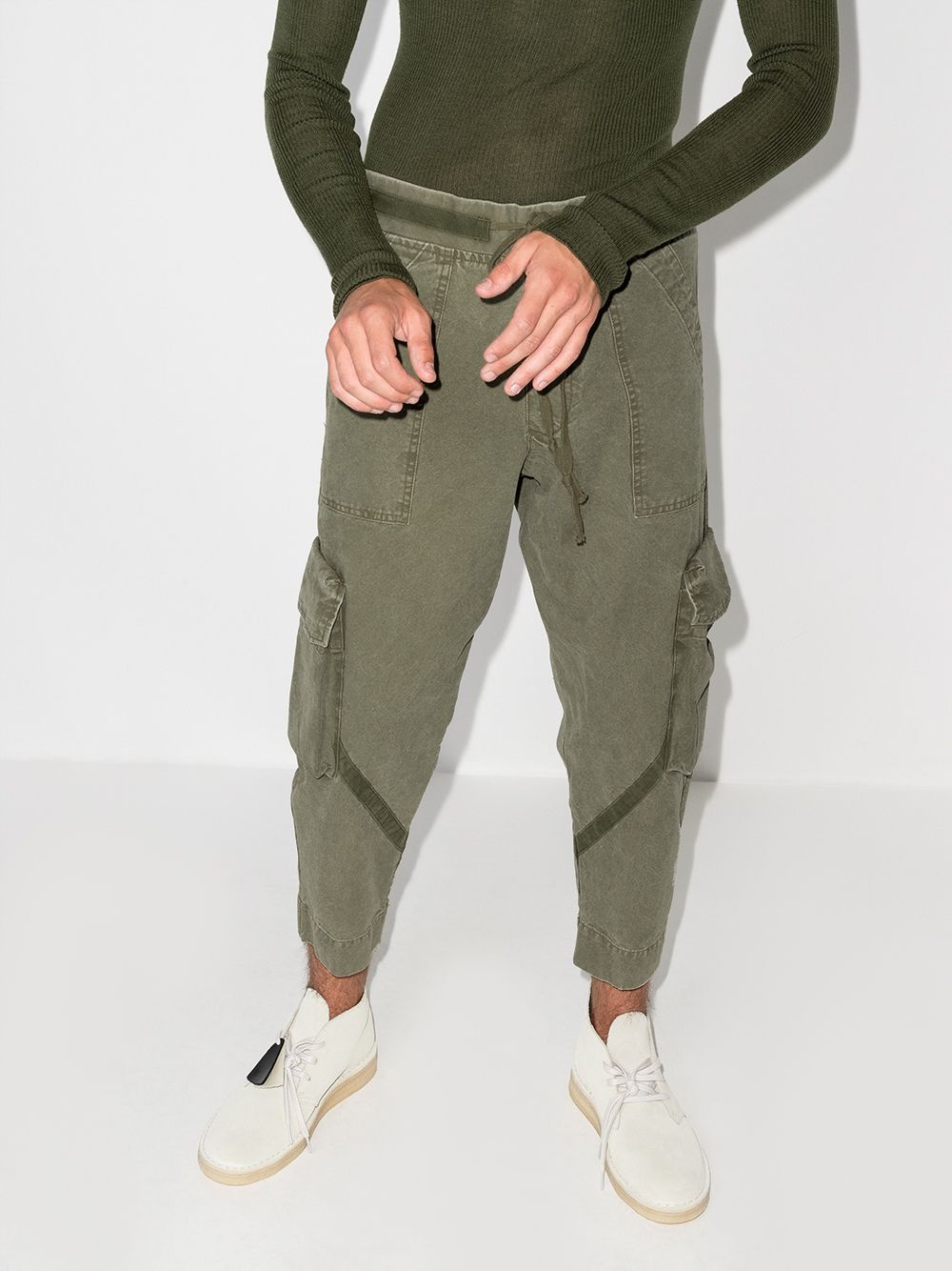 army tent cropped cargo trousers - 2