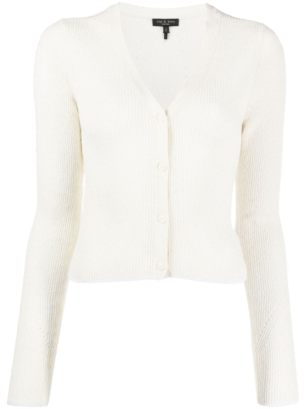 ribbed knitted cardigan - 1