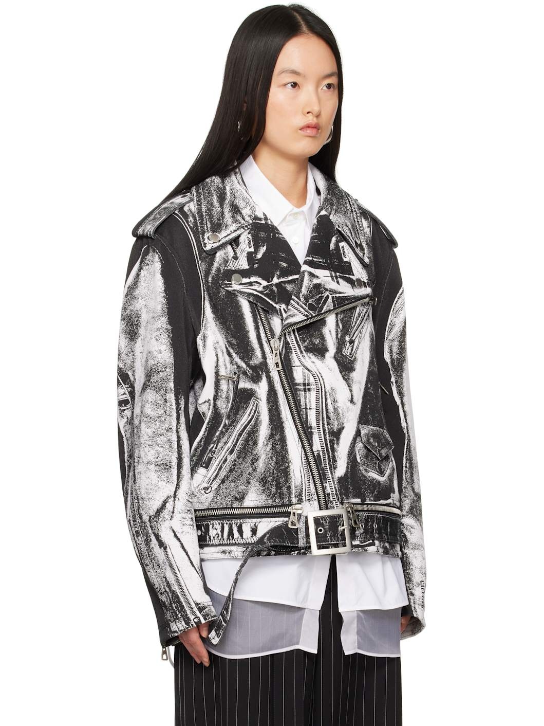 Black & White 'The Trompe-L’Œil Perfecto' Denim Jacket - 2