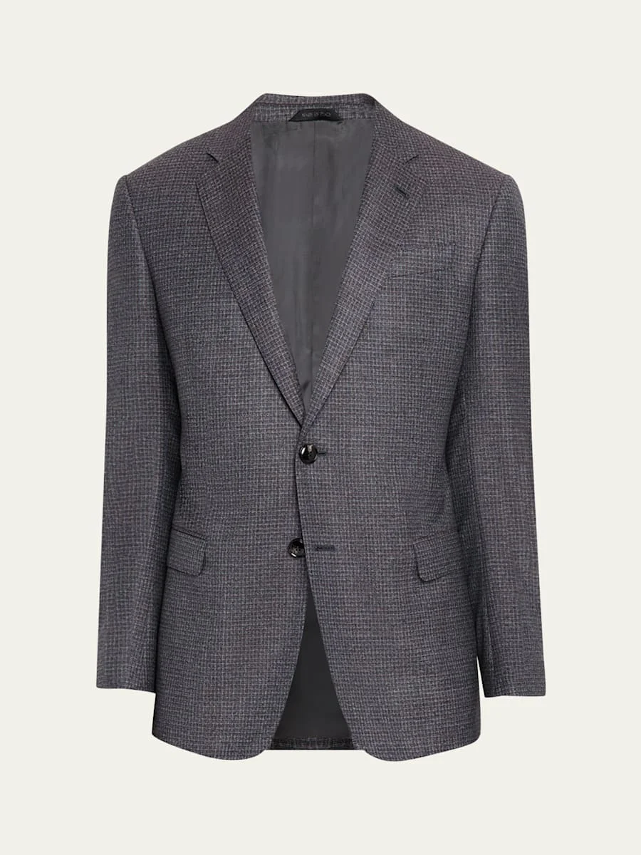 Men's Check-Textured G Line Sport Coat - 1