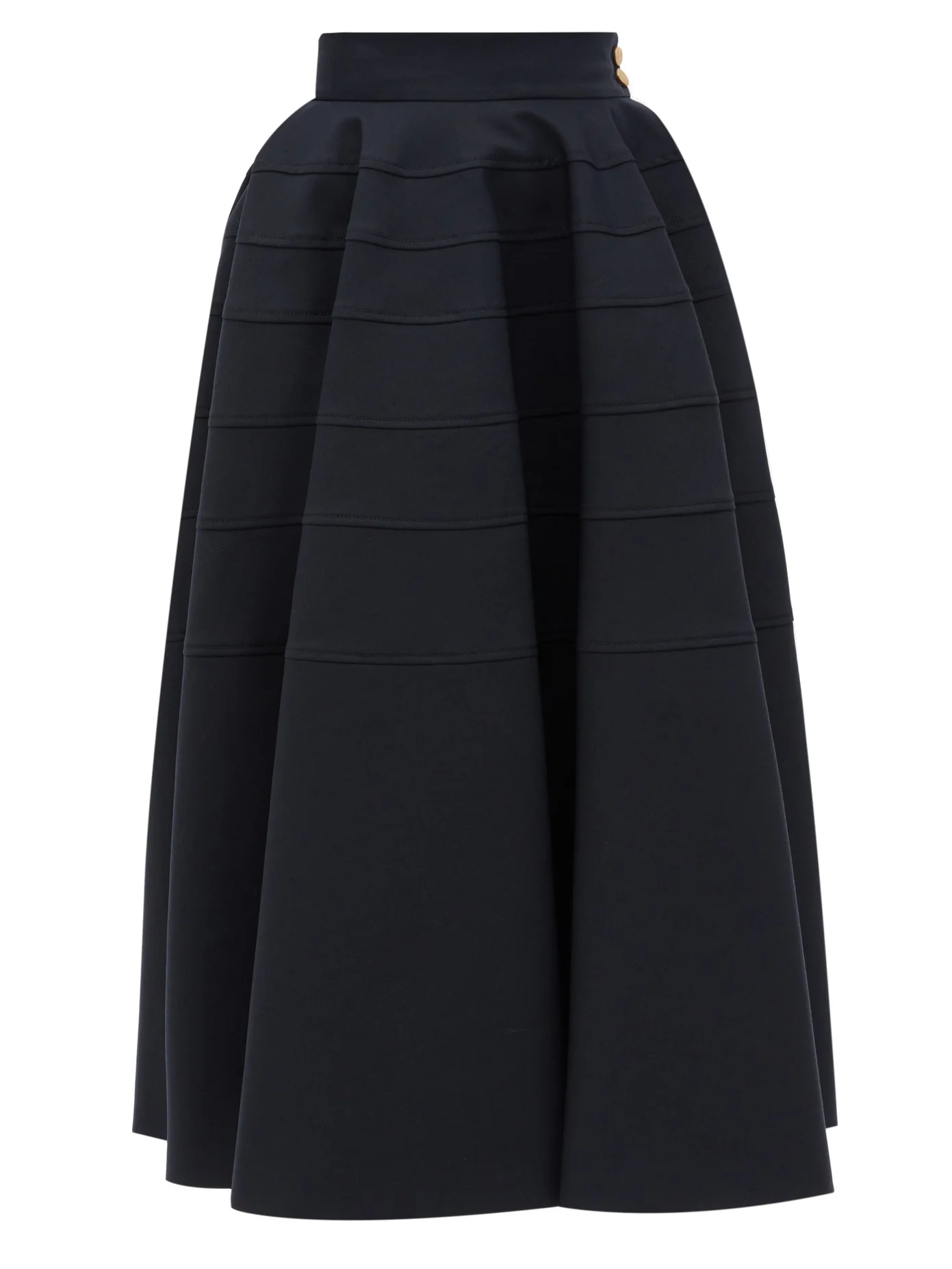 Circle wool-twill skirt - 1