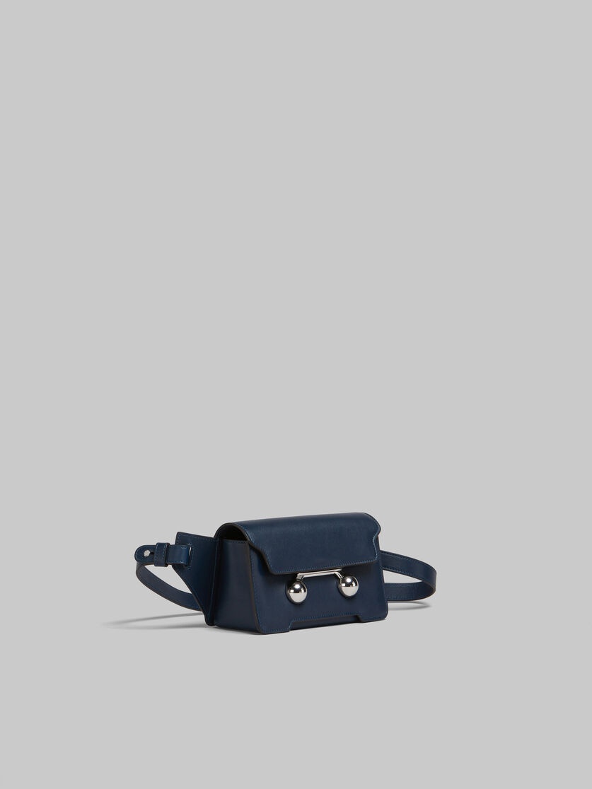 DEEP BLUE LEATHER TRUNKAROO CROSSBODY BAG - 6