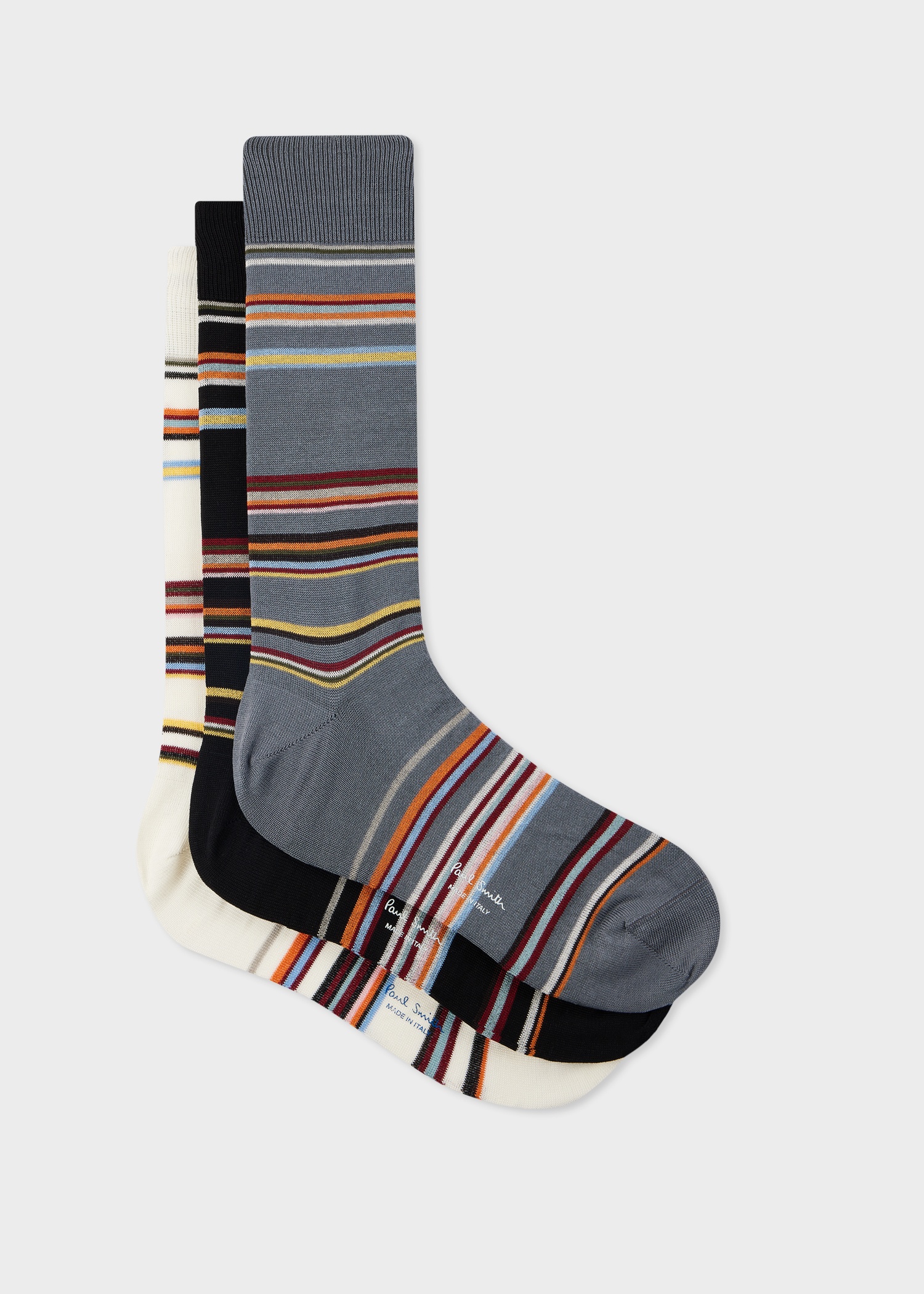 Spaced 'Signature Stripe' Socks Three Pack - 1
