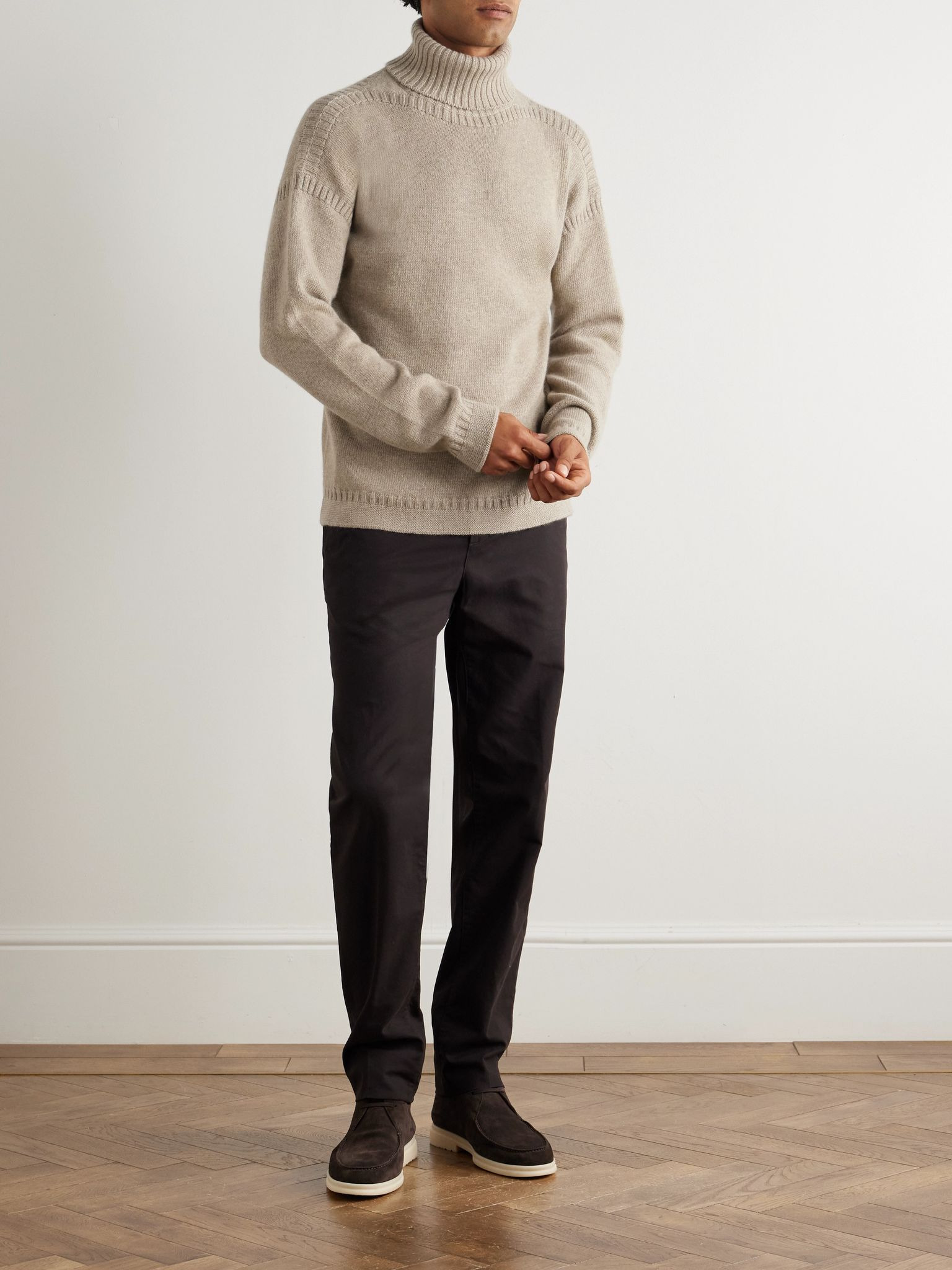 Cashmere Rollneck Sweater Brown - 2