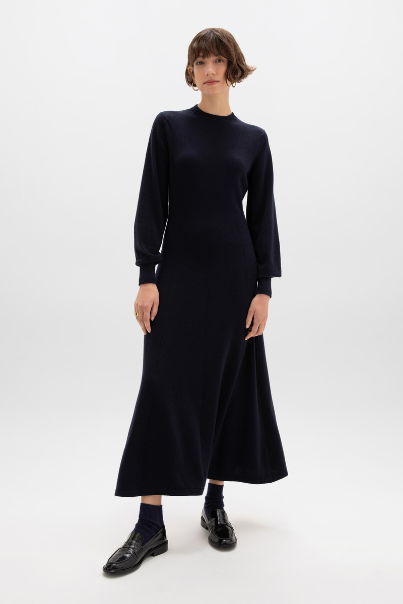 Fit & Flare Cashmere Dress 1
