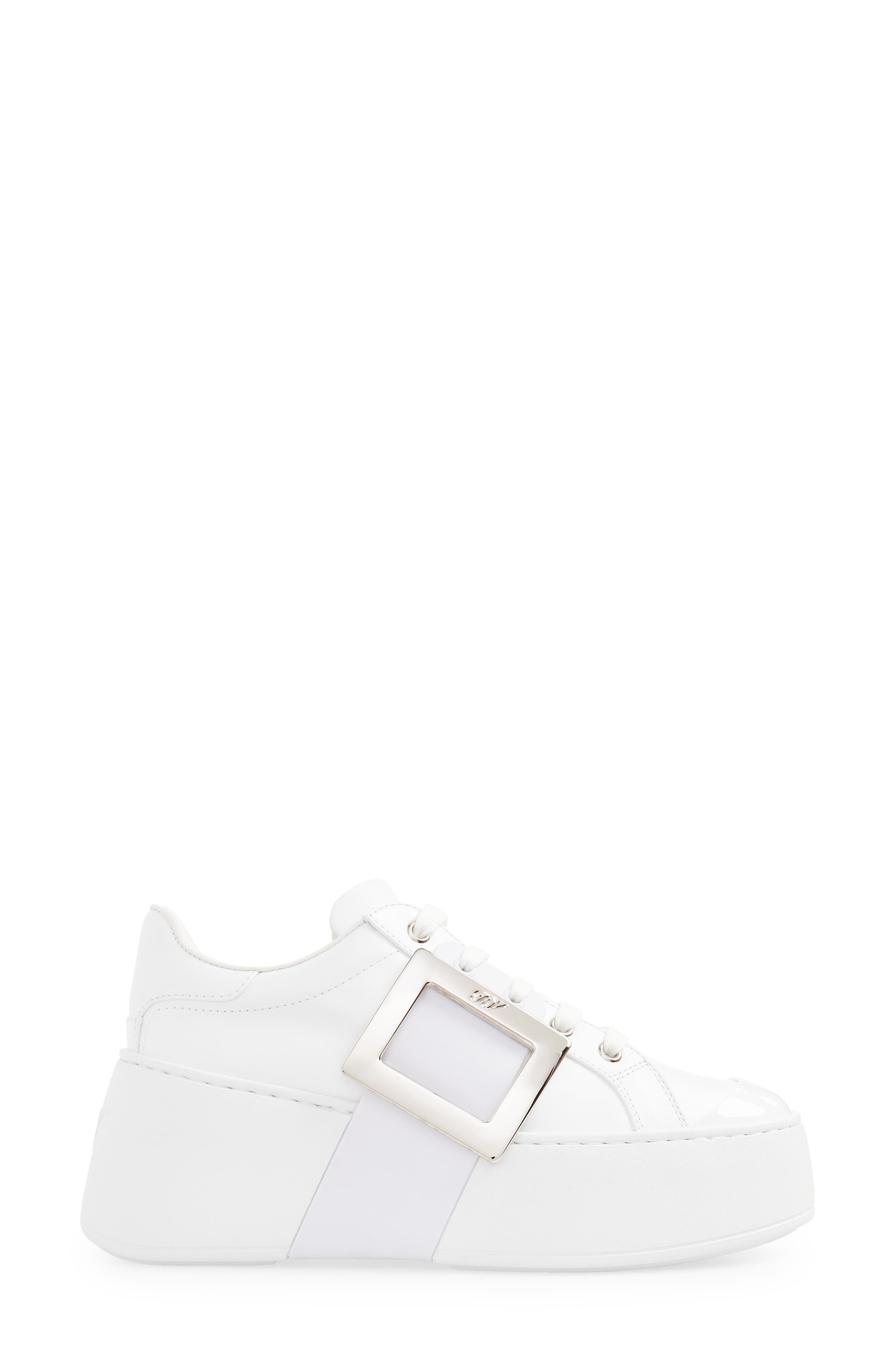 Roger Vivier Viv Skate Platform Sneaker in Bianco at Nordstrom - 3