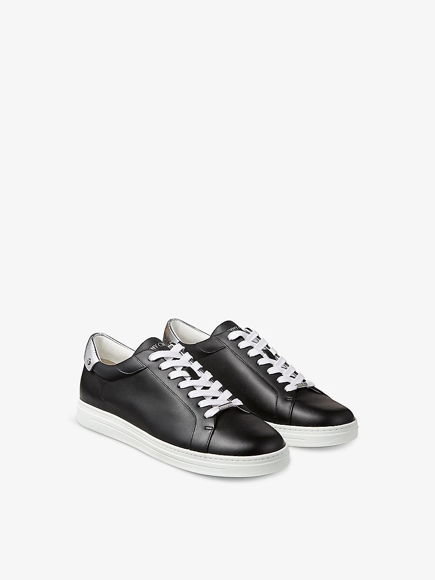 Rome/M branded leather low-top trainers - 3