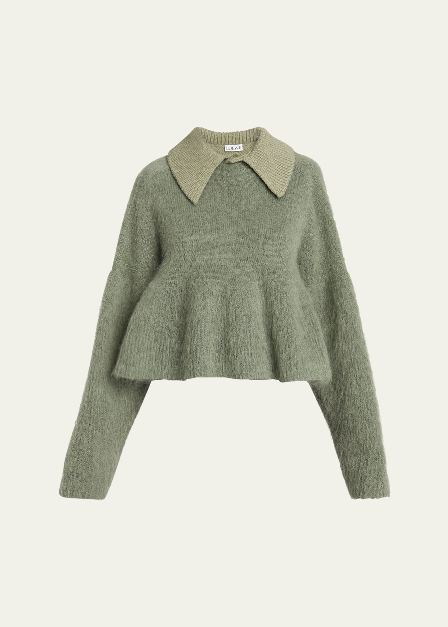 Wool-Blend Polo Sweater - 1