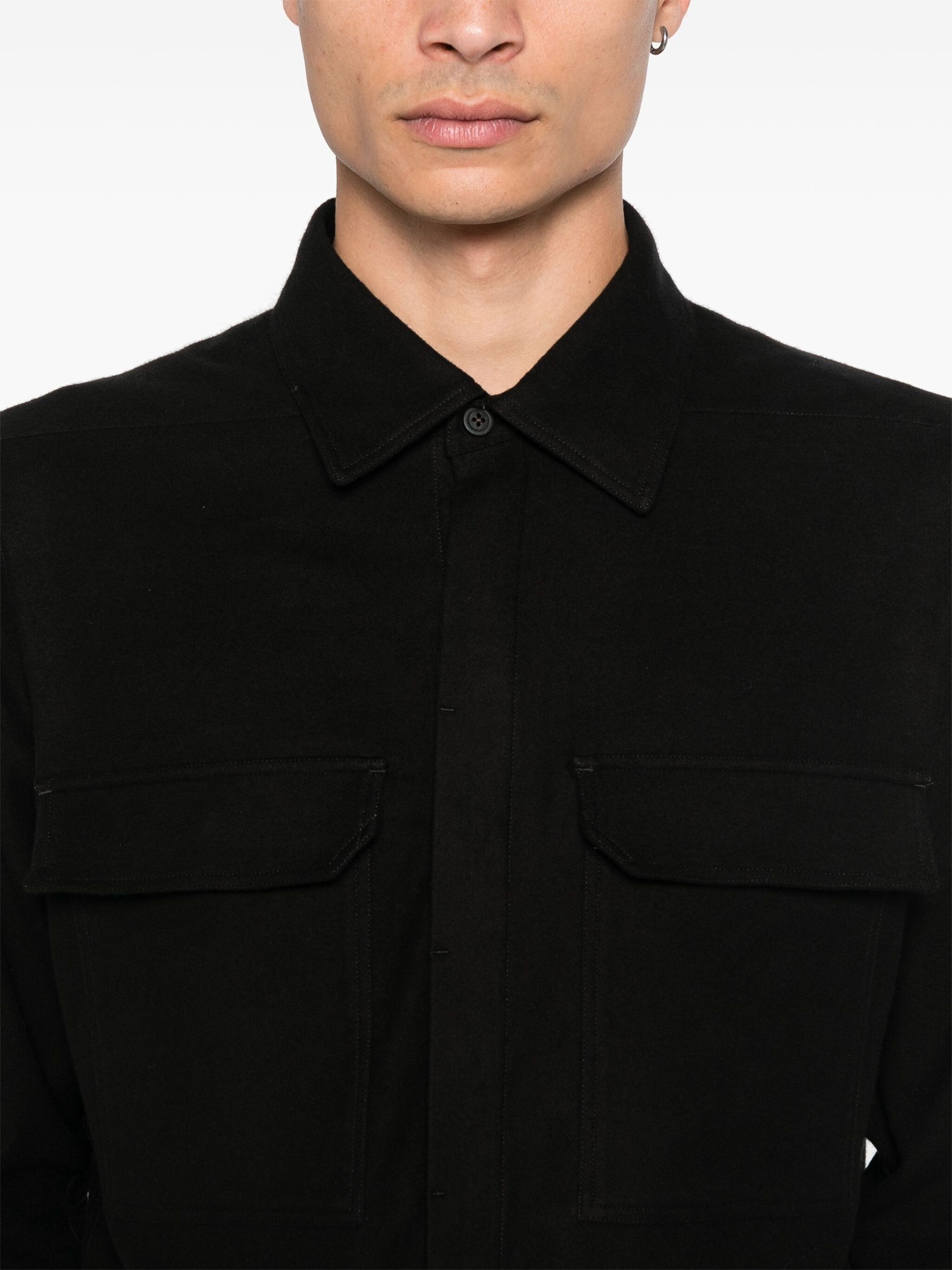 Black Organic Cotton Shirt - 5