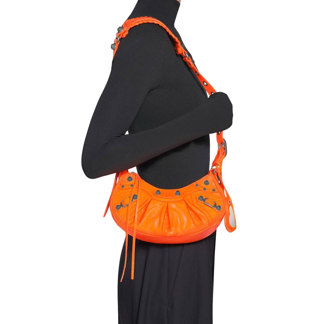 Women's Le Cagole Xs Shoulder Bag in Fluo Orange - 2