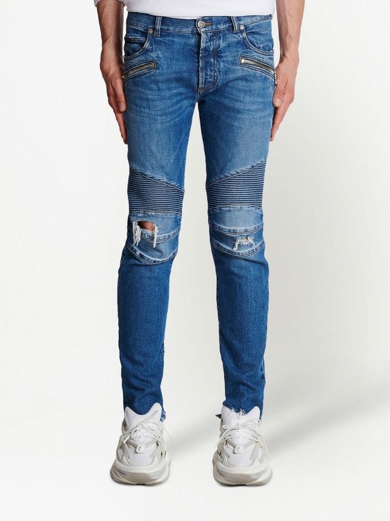 distressed-effect denim jeans - 3