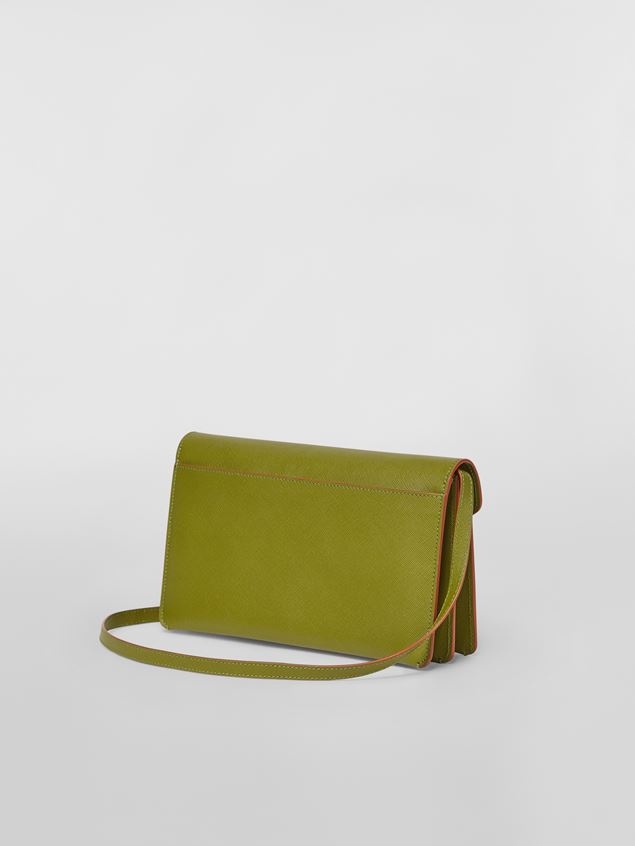 GREEN TRUNK SAFFIANO CALFSKIN CLUTCH BAG - 3