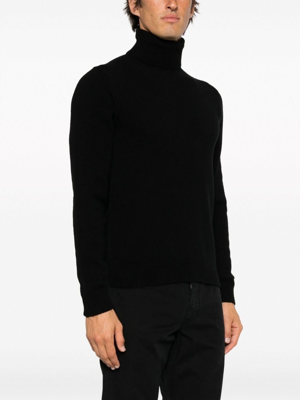 roll-neck long-sleeve cashmere jumper - 3