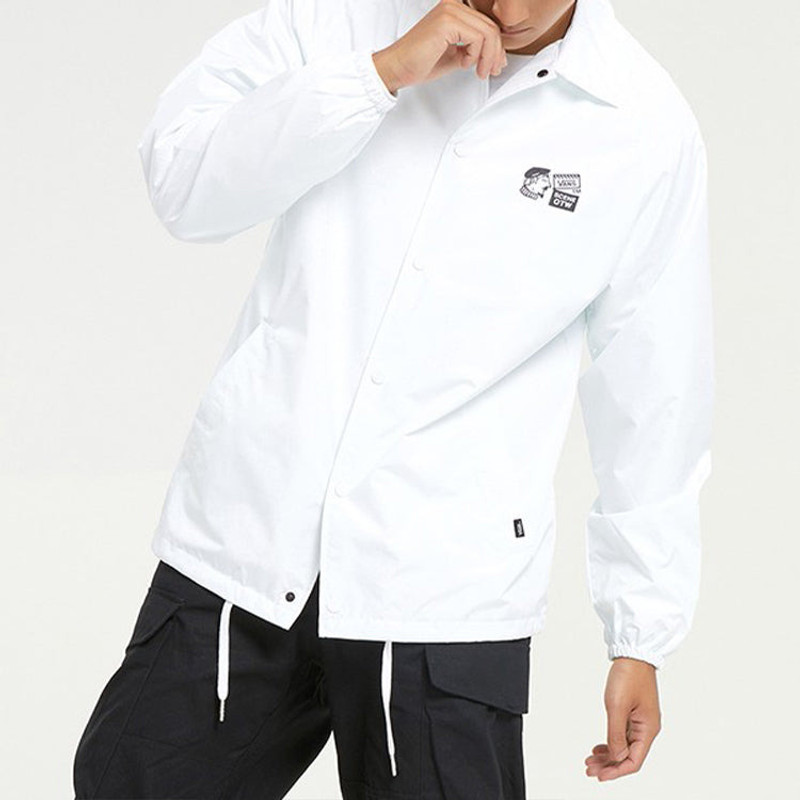 Vans AP Tell A FRD Coach Jacket 'White Black' VN0A54P4WHT 5