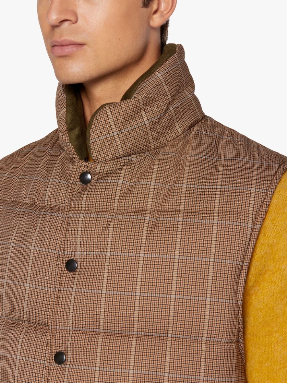 OSAKA BROWN CHECK GILET | GQF-304 - 5