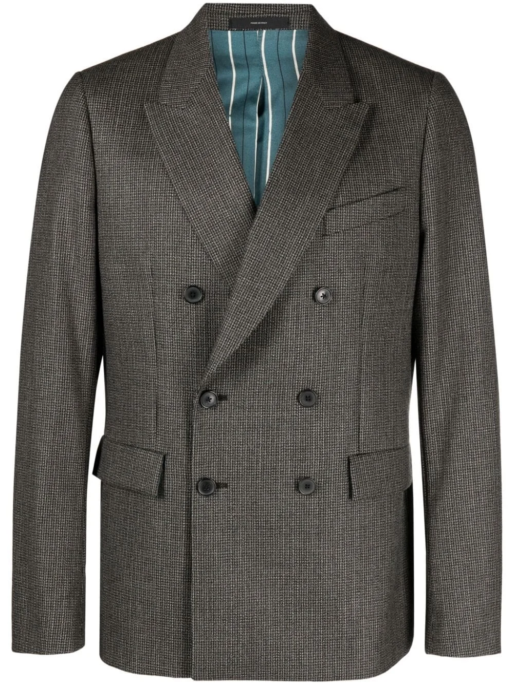 double-breasted wool blazer - 1