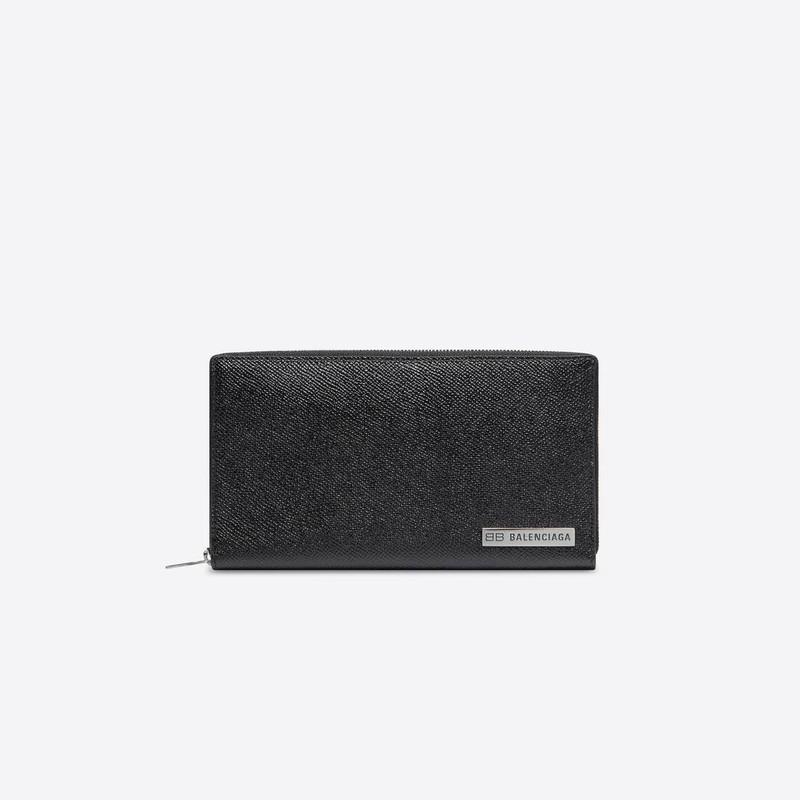 Men's Plate Continental Wallet  in Black 1