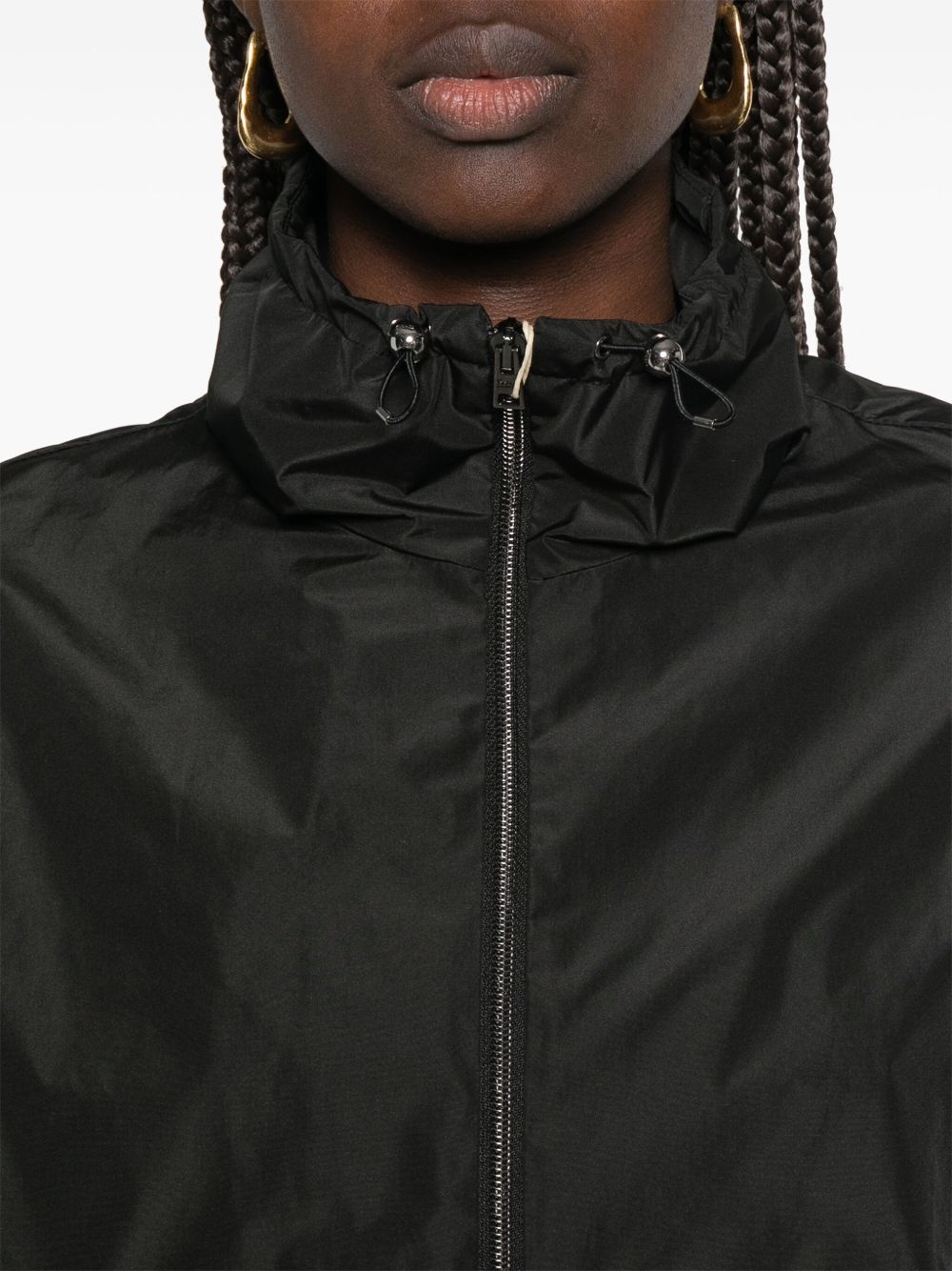 drawstring-collar jacket - 5