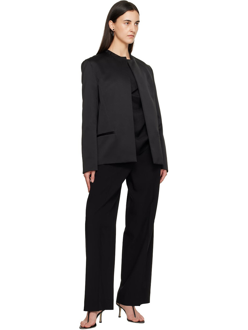 TOTEME Black Wide Fluid Trousers outlook