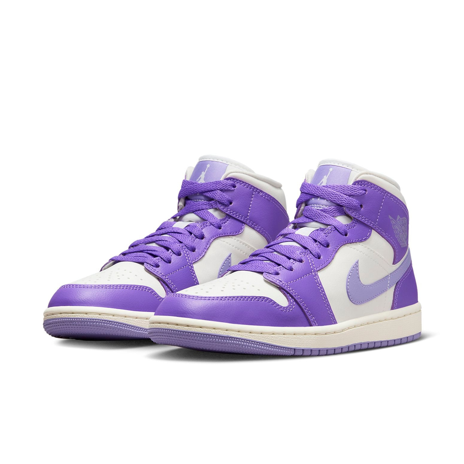 (WMNS) Air Jordan 1 Mid 'Purple White' BQ6472-504 - 3