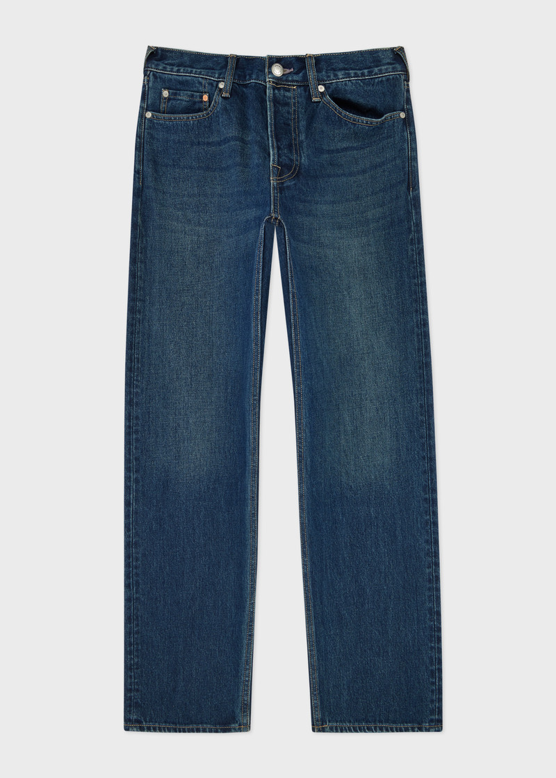 Straight-Fit Dark-Wash Jeans 1